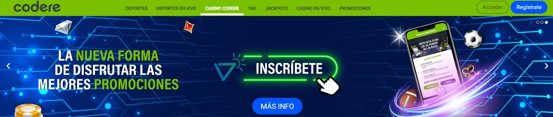 codere página bienvenida